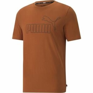 Puma ESS ELEVATED TEE Pánske tričko, hnedá, veľkosť L