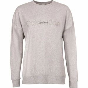 Calvin Klein EMBOSSED ICON LOUNGE-L/S SWEATSHIRT Dámska mikina, sivá, veľkosť