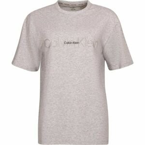 Calvin Klein EMBOSSED ICON LOUNGE Dámske tričko, sivá, veľkosť