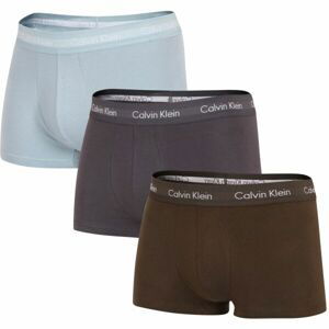 Calvin Klein 3 PACK LO RISE TRUNK Pánske boxerky, svetlomodrá, veľkosť S