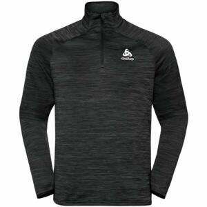 Odlo MIDLAYER 1/2 ZIP RUN EASY WARM Mikina s 1/2 zipsom, čierna, veľkosť