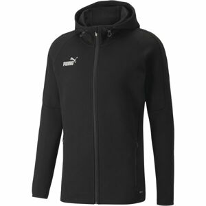 Puma TEAMFINAL CASUALS HOODED Futbalová mikina, čierna, veľkosť L