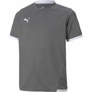 Puma TEAM LIGA JERSEY JR Juniosrské futbalové tričko, sivá, veľkosť 128