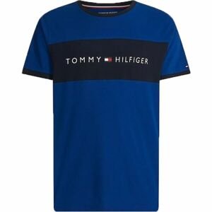 Tommy Hilfiger CN SS TEE LOGO FLAG Pánske tričko, modrá, veľkosť L