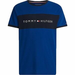 Tommy Hilfiger CN SS TEE LOGO FLAG Pánske tričko, modrá, veľkosť L