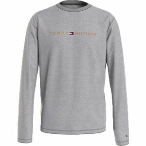 Tommy Hilfiger TOMMY ORIGINAL-CN LS TEE LOGO Pánske tričko s dlhým rukávom, sivá, veľkosť S