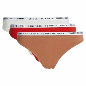 Tommy Hilfiger 3P THONG Dámske tangá, biela, veľkosť S