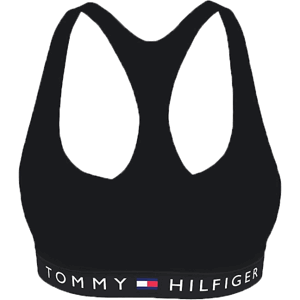 Tommy Hilfiger VEL-UNLINED BRALETTE VELOUR Dámska podprsenka, čierna, veľkosť M