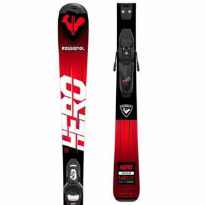 Rossignol HERO JR KID-X + KID 4 GW B76 Juniorské zjazdové lyže, červená, veľkosť 120