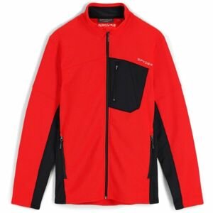 Spyder BANDIT FULL ZIP Pánsky sveter, červená, veľkosť XXL