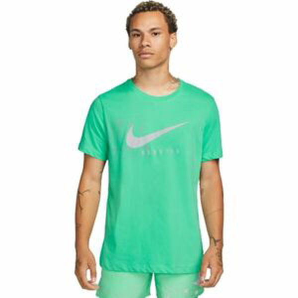 Nike NK DF TEE RUN DIV DFC SS Pánske bežecké tričko, svetlo zelená, veľkosť L
