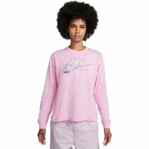 Nike NSW TEE OC 1 LS BOXY Dámske tričko s dlhým rukávom, ružová, veľkosť XS