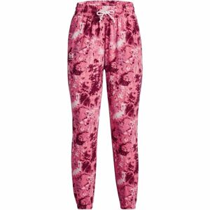 Under Armour RIVAL TERRY PRINT JOGGER Dámske tepláky, ružová, veľkosť M