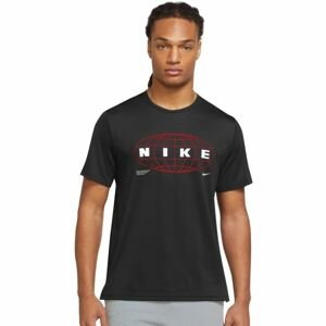 Nike NP DF HPR DRY TOP SS GFX Pánske tréningové tričko, čierna, veľkosť L