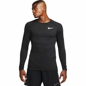 Nike NP TOP WARM LS CREW Pánske tréningové tričko s dlhým rukávom, čierna, veľkosť 2XL