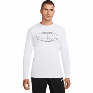 Nike DF TEE LS SLUB FH GFX Pánske tričko s dlhým rukávom, biela, veľkosť XL