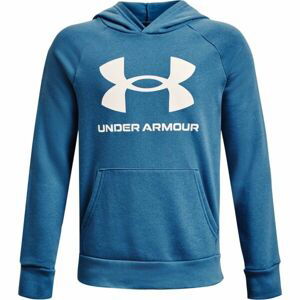 Under Armour RIVAL FLEECE HOODIE Chlapčenská mikina, modrá, veľkosť S