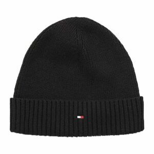 Tommy Hilfiger ESSENTIAL FLAG BEANIE Pánska zimná čiapka, čierna, veľkosť UNI