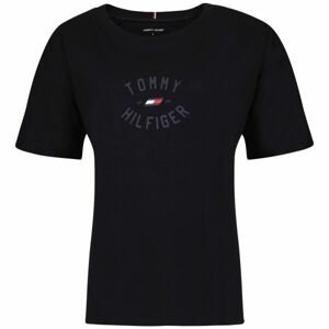 Tommy Hilfiger RELAXED TH GRAPHIC TEE Dámske tričko, tmavo modrá, veľkosť