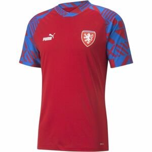 Puma FACR PREMATCH JERSEY Pánske futbalové tričko, červená, veľkosť M