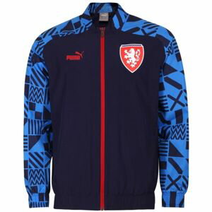 Puma FACR PREMATCH JACKET Pánska futbalová bunda, tmavo modrá, veľkosť L