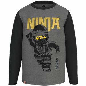 LegoWear T-SHIRT L/S Chlapčenské  tričko s dlhým rukávom, tmavo sivá, veľkosť 110