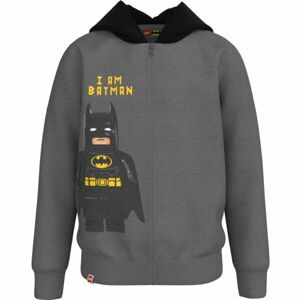 LegoWear CARDIGAN W. HOOD Chlapčenská mikina, tmavo sivá, veľkosť 128