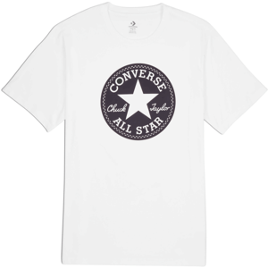 Converse STANDARD FIT CENTER FRONT CHUCK PATCH KNOCK OUT TEE Dámske tričko, biela, veľkosť XS