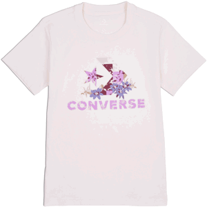 Converse STAR CHEVRON ABSTRACT FLOWERS TEE Dámske tričko, ružová, veľkosť S