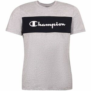 Champion CREWNECK COLOR BLOCK T-SHIRT Pánske tričko, sivá, veľkosť XXL