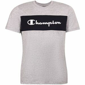 Champion CREWNECK COLOR BLOCK T-SHIRT Pánske tričko, sivá, veľkosť L