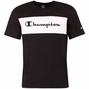 Champion CREWNECK COLOR BLOCK T-SHIRT Pánske tričko, čierna, veľkosť XXL