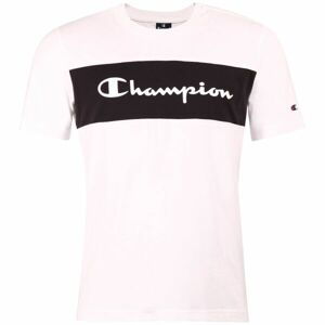 Champion CREWNECK COLOR BLOCK T-SHIRT Pánske tričko, biela, veľkosť XXL