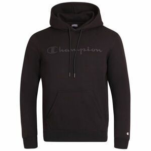 Champion FALL POLY FLEECE HOODED SWEATSHIRT Pánska mikina, čierna, veľkosť M