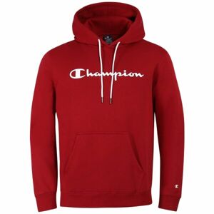 Champion FALL POLY FLEECE HOODED SWEATSHIRT Pánska mikina, červená, veľkosť S