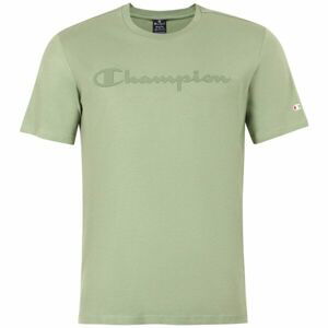 Champion CREWNECK LOGO T-SHIRT Pánske tričko, svetlo zelená, veľkosť XXL