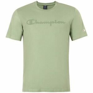 Champion CREWNECK LOGO T-SHIRT Pánske tričko, svetlo zelená, veľkosť M