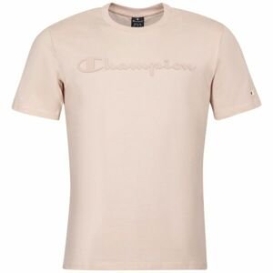 Champion CREWNECK LOGO T-SHIRT Pánske tričko, ružová, veľkosť S