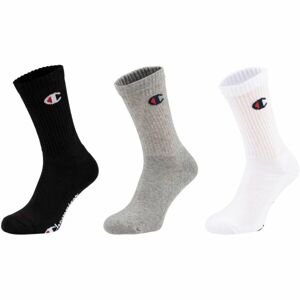 Champion 3PK CREW SOCKS Unisexové ponožky, čierna, veľkosť 43 - 46