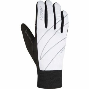 Ziener Dámske rukavice na bežky Dámske rukavice na bežky, biela, veľkosť 7