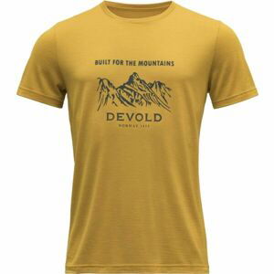 Devold ULSTEIN MAN TEE Pánske tričko, žltá, veľkosť XL