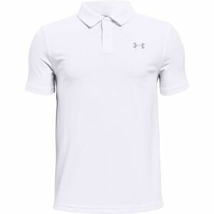 Under Armour PERFORMANCE POLO Chlapčenské golfové tričko, biela, veľkosť S