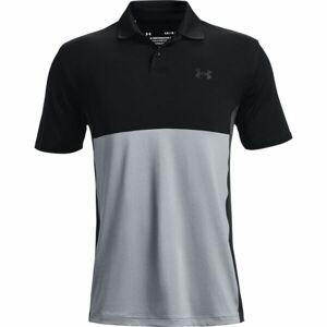 Under Armour PERFORMANCE BLOCKED POLO Pánske golfové polo tričko, čierna, veľkosť XXL