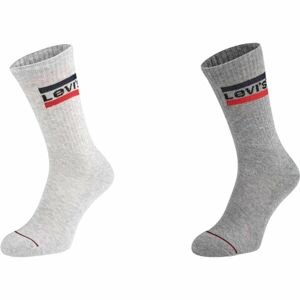 Levi's MID CUT SPRTWR LOGO 2P Ponožky, sivá, veľkosť 39 - 42