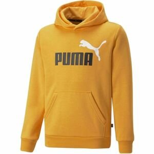 Puma ESS + 2 COL BIG LOGO HOODIE FL B Chlapčenská mikina, žltá, veľkosť 152