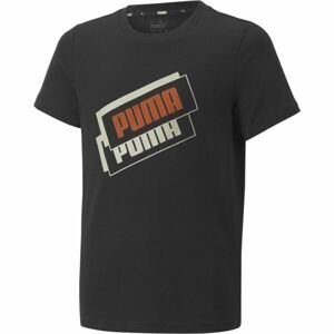 Puma ALPHA HOLIDAY TEE B Pánske tričko, čierna, veľkosť 128