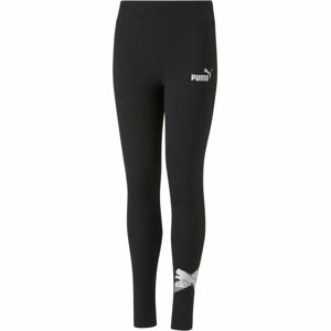 Puma POWER GRAPHIC LEGGINGS G Dievčenské legíny, čierna, veľkosť 164