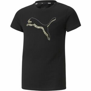 Puma ALPHA TEE G Dievčenské tričko, čierna, veľkosť 152