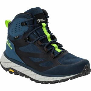 Jack Wolfskin TERRAVENTURE TEXAPORE MID M Pánska turistická obuv, tmavo modrá, veľkosť 43