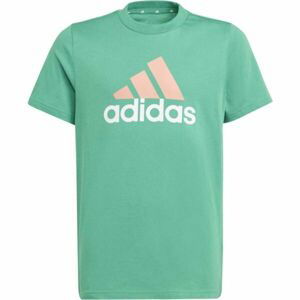 adidas U BL 2 TEE Chlapčenské tričko, zelená, veľkosť 140